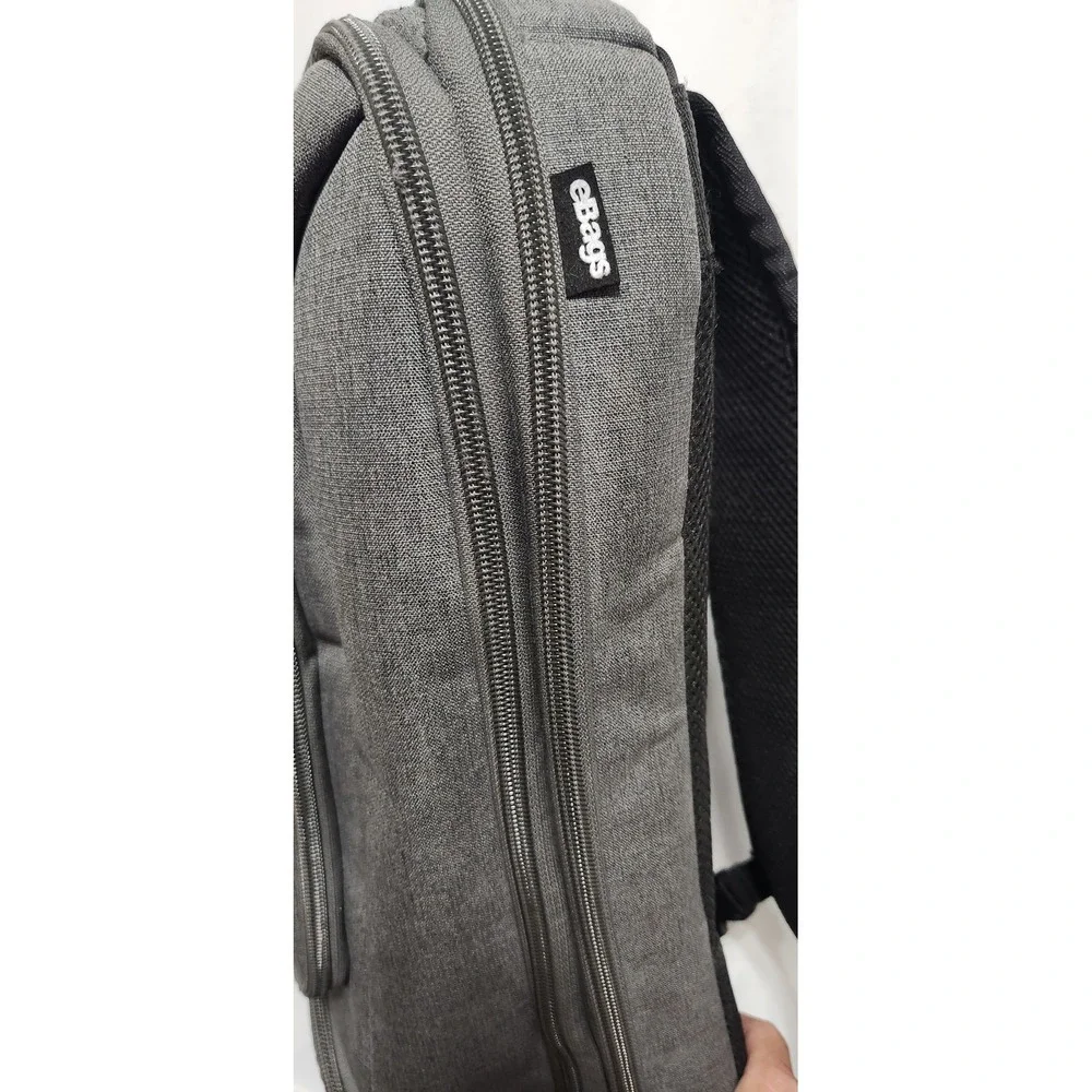 eBags Professional Slim Laptop Backpack Gray Heathered Commuter Bag EB2146-16
